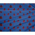 thumbnail image 4 of oneOone Polyester Lycra Blue Fabric Red Insect Dress Material Fabric Print Fabric By The Yard 56 Inch Wide, 4 of 4