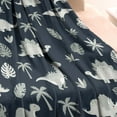 thumbnail image 3 of Gray Dinosaurs Exotic Leaves Blanket,Comfortable Soft Flannel Throw Blanket,All Season,Warm Lightweight Blankets for Sofa Bed Couch Living Room Chair,30"x40", 3 of 4