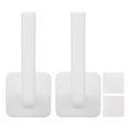 thumbnail image 1 of 2pcs Adhesive Hat Rack Storage Display Multi Purpose Hat Hanger with Back Pastes White, 1 of 5