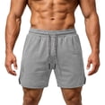 thumbnail image 3 of EOYWHK Running Shorts Men Quick Dry Breathable with Pockets Mens Quick Dry Shorts for Men Soft Lightweight Activewear Daily Wear Outdoor Gray, Size S, 3 of 9