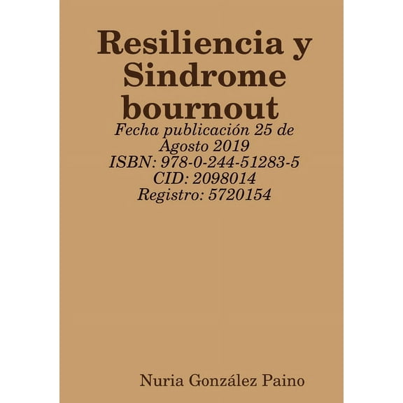 Resiliencia y Sindrome bournout, (Paperback)
