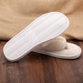 thumbnail image 5 of Onmygogo Women's Slippers, Anti Slip Plush Open Toe, Platform Beige, Size 9-10, 5 of 6