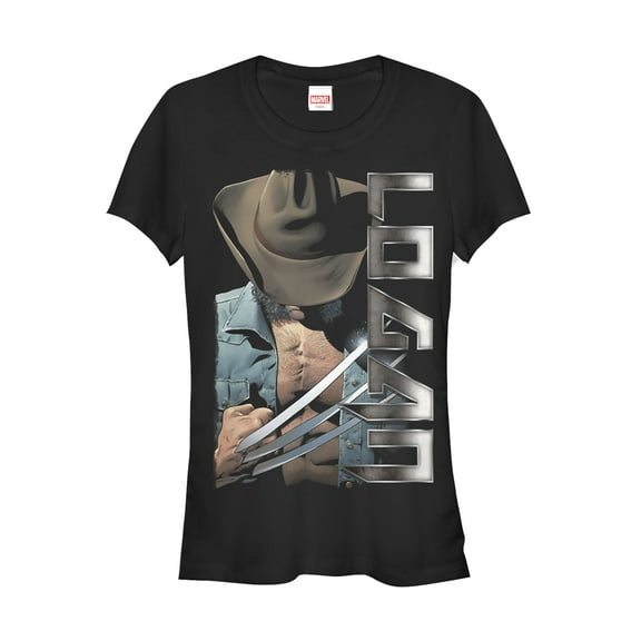 Junior's Marvel X-Men Logan Wolverine Hat  Graphic Tee Black Large