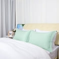thumbnail image 2 of 2 Pcs Spa Blue Pillow Shams 1800 SERIES Microfiber Standard Oxford Pillowcases, 2 of 2