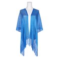 thumbnail image 3 of INSPIRE CHIC Women Shawls and Wraps for Evening Dresses Bling Sparkly Shiny Shimmer Dressy for Wedding Party Blue(Silver) 74.8"x17.7"(LxW), 3 of 6