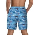 thumbnail image 4 of Balery Blue Fish Mens Swim Trunks Swim Shorts for Men Quick Dry Inseam Beach Shorts with Compression Liner Pocket-X-Large, 4 of 9