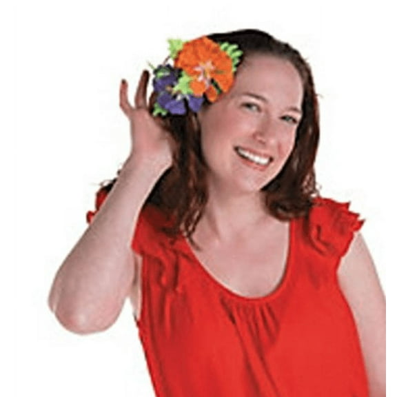 Hibiscus Hair Clip - Apparel Accessories - 12 Pieces