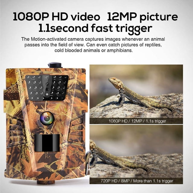 12MP Digital Wildlife Trail Camera Outdoor Waterproof trail camera Night View Hunting Camera with IR LEDs