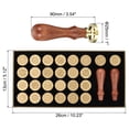 thumbnail image 2 of Alphabet Wax Seal Stamp Kit, 26 Letters A-Z Sealing Wax Stamp with 2pcs Wooden Handles, Style 2, 2 of 6