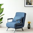 thumbnail image 4 of Topbuy Canapé-Lit Fauteuil Pliant avec Accoudoirs Fauteuil Inclinable 5 Positions Causeuse Entièrement Rembourrée, 4 of 6