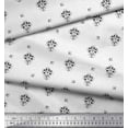 thumbnail image 2 of Soimoi Black Cotton Duck Fabric Artistic Floral Print Sewing Fabric Yard 42 Inch Wide, 2 of 3
