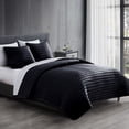 thumbnail image 2 of Excursion Channel Quilted 3 pc F/Q Blush Riverbrook Home Excursion Channel Quilted Microfiber Comforter Set Black - Twin, 2 of 5