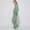 thumbnail image 4 of Kixjoy Jogging Suits for Women Half Zip Sweatshirts and Pants Sets Long Sleeve Workout Casual Sweatsuits Plain Warm Winter Outfits for Women, Mint Green L, 4 of 6