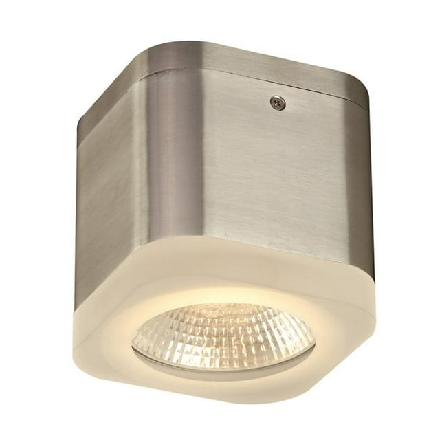 PLC 4086BA Plafonnier à LED Cubie de 4,75 x 4,5 Po, Aluminium Brossé