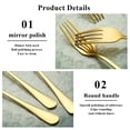thumbnail image 7 of Jeaker Gold Dinner Fork Set 12 Pieces,Stainless Steel Silverware Table Fork Set ,Dishwasher Safe, 7 of 7