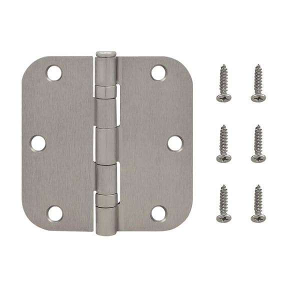 Nuk3y Residential 3 1/2" x 3 1/2" Ball Bearing Door Hinge 5/8 Radius