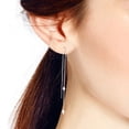 thumbnail image 6 of AeraVida Beacon of Hope North Star Celestial Sterling Silver Dangle Earrings, 6 of 6