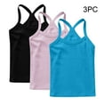 thumbnail image 4 of MKOSPLRT 12M-12Years Girls Camisole Tank Tops Cotton Cami Sleeveless Spaghetti Undershirts for Gymnastics Dancewear 3 Pack, 4 of 9