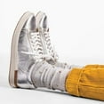 thumbnail image 6 of Hush Puppies Women's Sabine Silver Leather Sneaker, 6 of 6