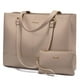 thumbnail image 1 of Bolsa de mano para portátil LOVEVOOK para mujer de 15.6 pulgadas, piel impermeable, 1 of 6