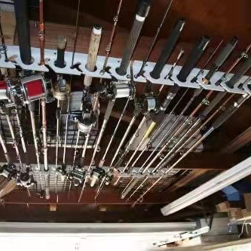 Diy Garage Ceiling Fishing Rod Holder Fishing Rod Holders For