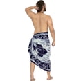thumbnail image 3 of HAPPY BAY Men's Pareo Bath Trunk Swimming Dashiki Sarong Beach Wrap One Size Space, Fish Summer Vacation Party, 3 of 5