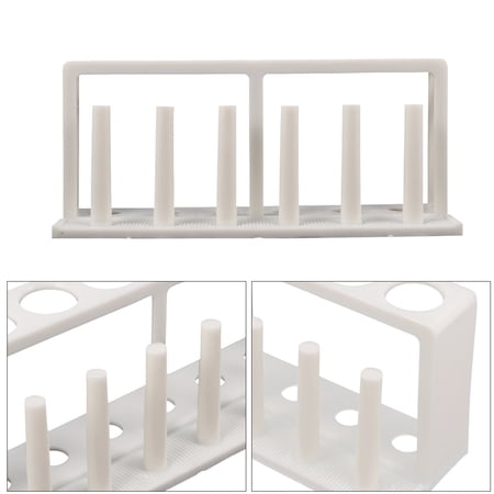 FOMIYES White Test Tube Organizer with Stable Anti Slip Base for Lab Use