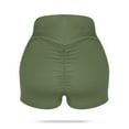 thumbnail image 3 of Women's Butt Lifting Yoga Shorts Workout High Waist Tummy Control Booty Pants, Green, L, 3 of 8