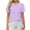Purple, variant on ShiShine Womens Dressy Blouses V Neck Short Sleeve Shirts 2025 Fall Casual Business Office Work Tops