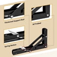 thumbnail image 2 of 8" Black Folding Shelf Brackets Heavy Duty DIY Wall Mounted Shelf Bracket Space Saving for Table Work Bench, Pack of 4, 2 of 8