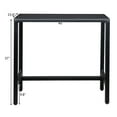 thumbnail image 7 of OverPatio 40-inch Black Iron Bar Table, Metal Console Desk for Bathroom, Balcony, Porch - Adjustable and Elegant Iron Buffet Table, Black, 7 of 7
