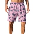 thumbnail image 3 of XINPING Men's Swim Trunks 9" with Pockets Quick Dry Printed Bathing Suit Built-in Board Shorts Beach Swimwear Pool Shorts, 3 of 5