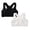 Black 1PCS & White 1PCS, variant on 2 Pack Girls Training Bra Athletic Sports Bra for Kids Racerback Dance Yoga Crop Tops