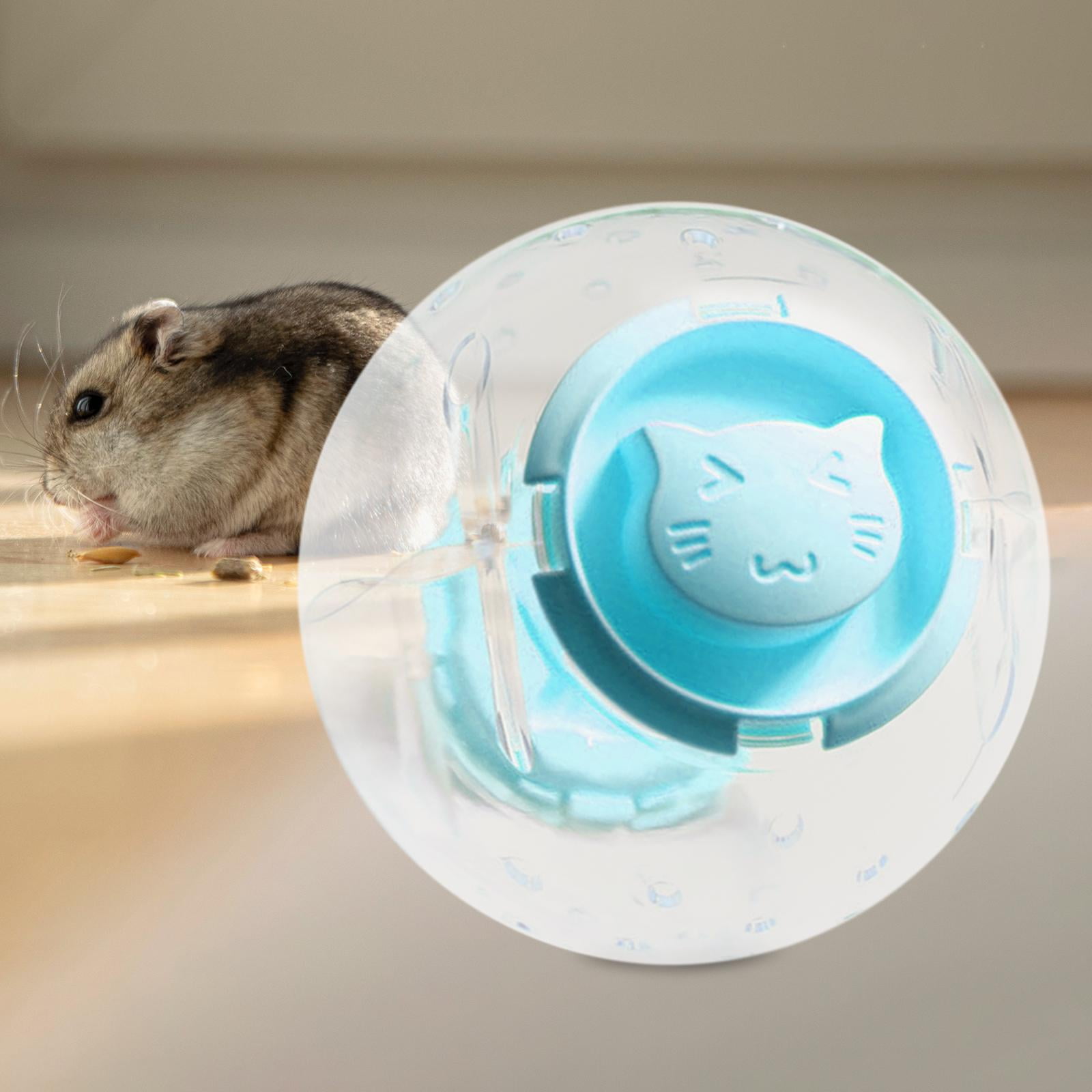 FITYLE 16cm Hamster Exercise Ball Gerbil Ball Wheel Clear Accessory Multipurpose Convenient Assemble Interactive Toy with Vent Holes blue