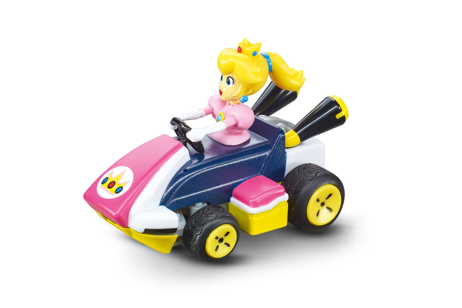Carrera RC Mario Kart Mini RC - Peach 2.4Ghz Radio Control Rechargeable Battery Car Toy With Carrying Case Controller