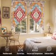 thumbnail image 5 of Swag Curtain Valances Orange Boho Swag Valances for Kitchen Windows Bohemian Tribal Texture Short Topper Curtains Valance Tier Pair for Kitchen Bedroom Living Room Bathroom 28"x36", 5 of 8