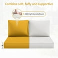 thumbnail image 5 of Kimunuk Outdoor Loveseat Cushion Set, 46" x 26" x 5" Waterproof Patio Furniture Cushions for Couch Bench Swing, Yellow, 5 of 6