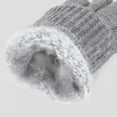 thumbnail image 4 of Lovzfmll Women's Winter Knit Gloves, Touchscreen Gloves with Fleece Lining, Full Finger for Smartphone Use in Cold Weather, Gray, 4 of 5