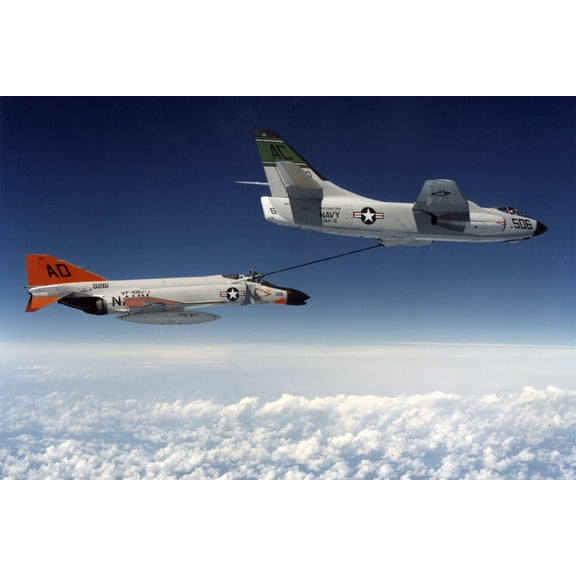 24x36 gallery poster, A3D-2 refueling F4 Phantom II 1961