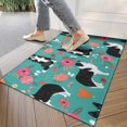thumbnail image 4 of Border Collie Dog and Flower Florals Door Rugs,Washable Non Slip Door Mats Indoor,Decorative Door Mats,Entry Mat Indoor for Entrance,Bedroom,Kitchen,Bathroom,17"x30", 4 of 6