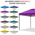 thumbnail image 3 of 10x10 Pop Up Canopy Replacement Top Cover with Air Vent for Straight Leg Canopy Tent, Waterproof for Outdoor Garden Patio Camping Sun Shade(Top Only) (Purple, 1), 3 of 7