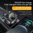 thumbnail image 3 of compatible T02 PD 24W Bluetooth Car Charger MP3 Player Multifunction Car Charger Adapter with 2USB,Type-C Ports_Perfect Gift, 3 of 5