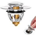 thumbnail image 1 of Núcleo de rebote a presión, tapón de drenaje para fregadero emergente, tapón para bañera, tapón de drenaje para fregadero, cocina y baño, 62mm, 1 of 5