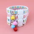 thumbnail image 6 of dianhelloya Pet Necklace Colorful Grids Pattern Anti-suffocation Fine Workmanship Breakaway Pet Cats Collars with Bell for Valentines Day, 6 of 8