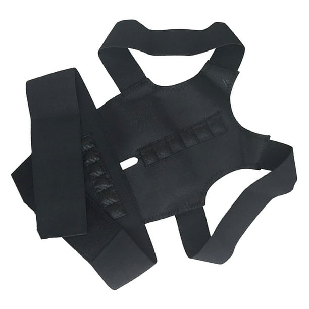Vogacara Corrector de postura Soporte de espalda Fuerte resistencia a la tracción Ajustador ajustable con enderezador de cinturón adhesivo Moldeadores de cintura Negro/L Vogacara CE014177-08