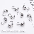 thumbnail image 4 of Calottes Embouts de Perles 200 Pcs en Acier Inoxydable Embouts de Perles Pliables Clamshell Nœuds pour Fabrication de Bijoux, 4 of 5