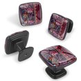 thumbnail image 2 of 4 Pcs Cabinet Handle Drawer Pulls Bohemia Florals Knobs with Screws Square Furniture Office Cabinet Knob Decoration, 2 of 7