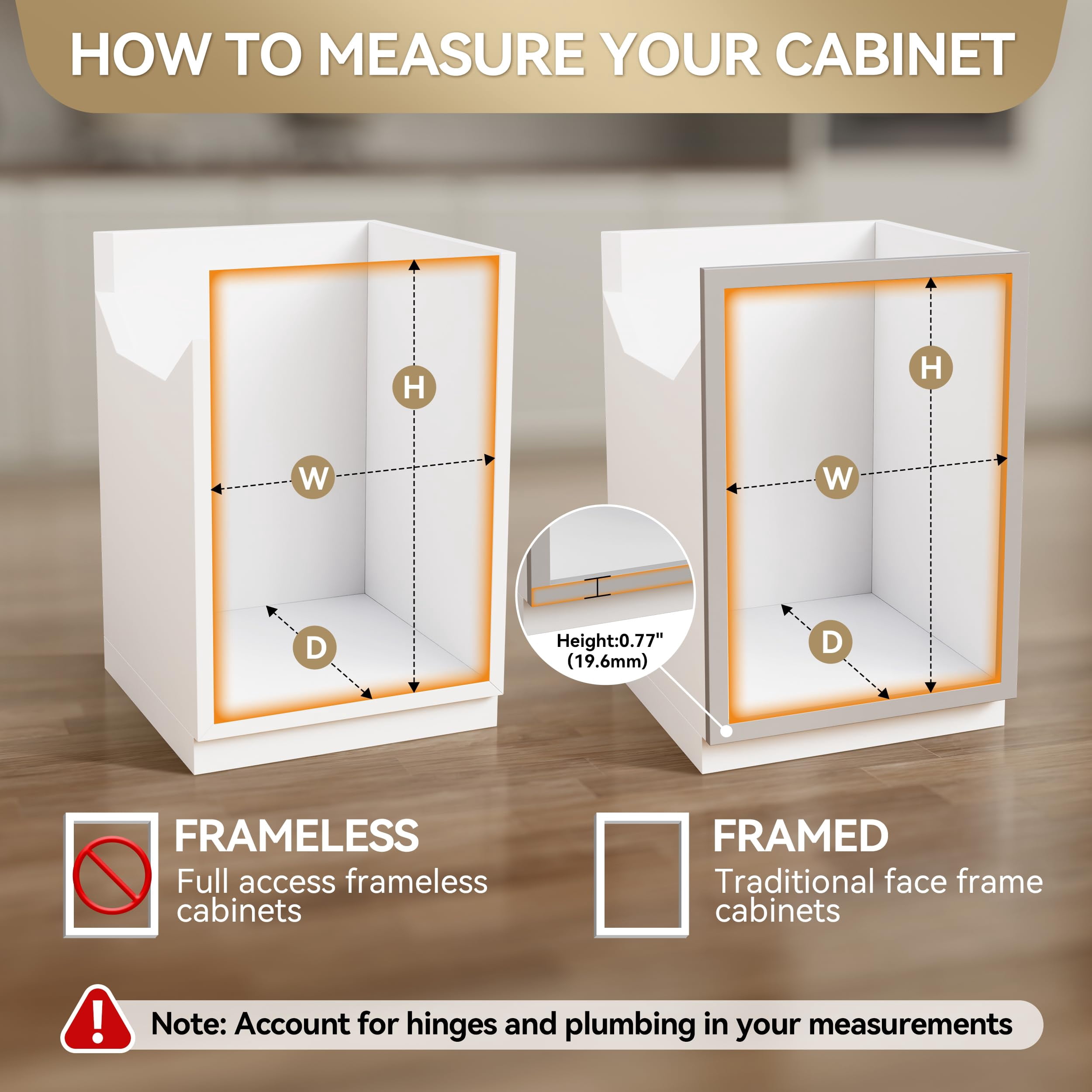 STORING 2-Tier Pull-Out Cabinet Organizer for Pots, Pans & Lids, Adjustable Heavy Duty Wire Rack, Full-Extension 15"W x 22"D