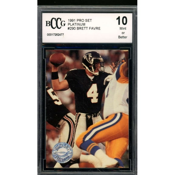 Brett Favre Rookie Card 1991 Pro Set Platinum #290 BGS BCCG 10