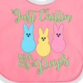thumbnail image 4 of Inktastic Funny Easter Just Chillin' with My Peeps Boys or Girls Baby Bib, 4 of 4